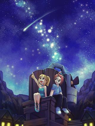 Sandra and Cloud in Nibelheim by Denitsa Petkova Sandra and Cloud in Nibelheim by Denitsa Petkova